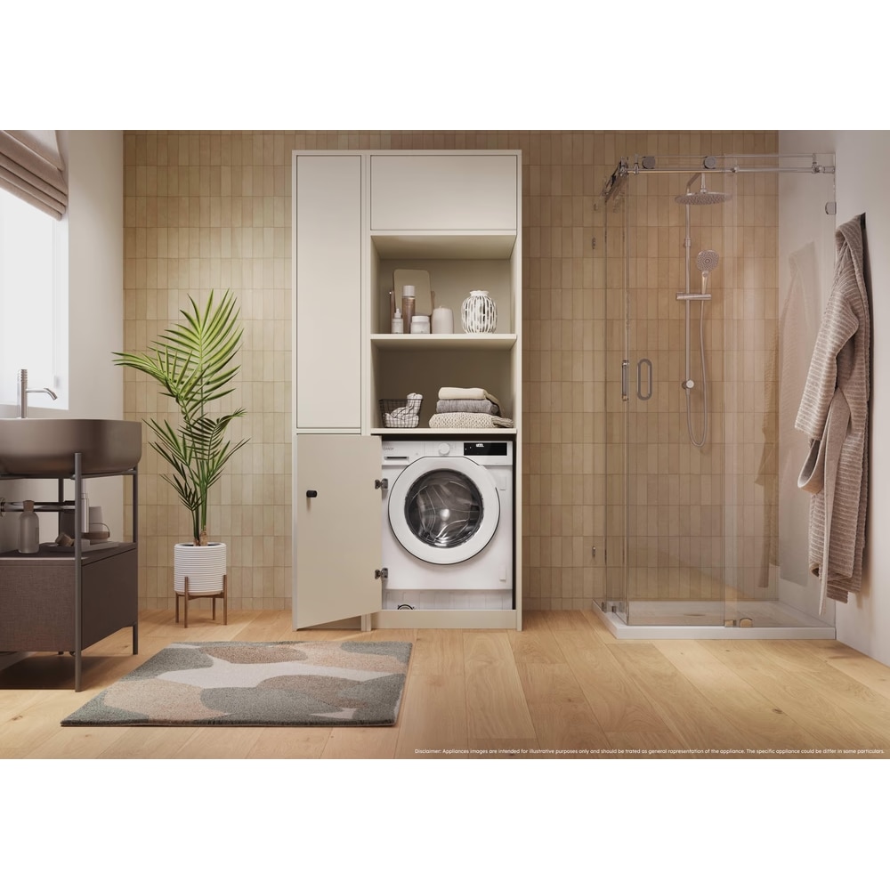 Masina de spalat rufeincorporabila Candy BC448M4D8J-S, 8 kg, clasa A, 1400 rpm, Motor Inverter, WiFi/hOn app, Mix Power Systems