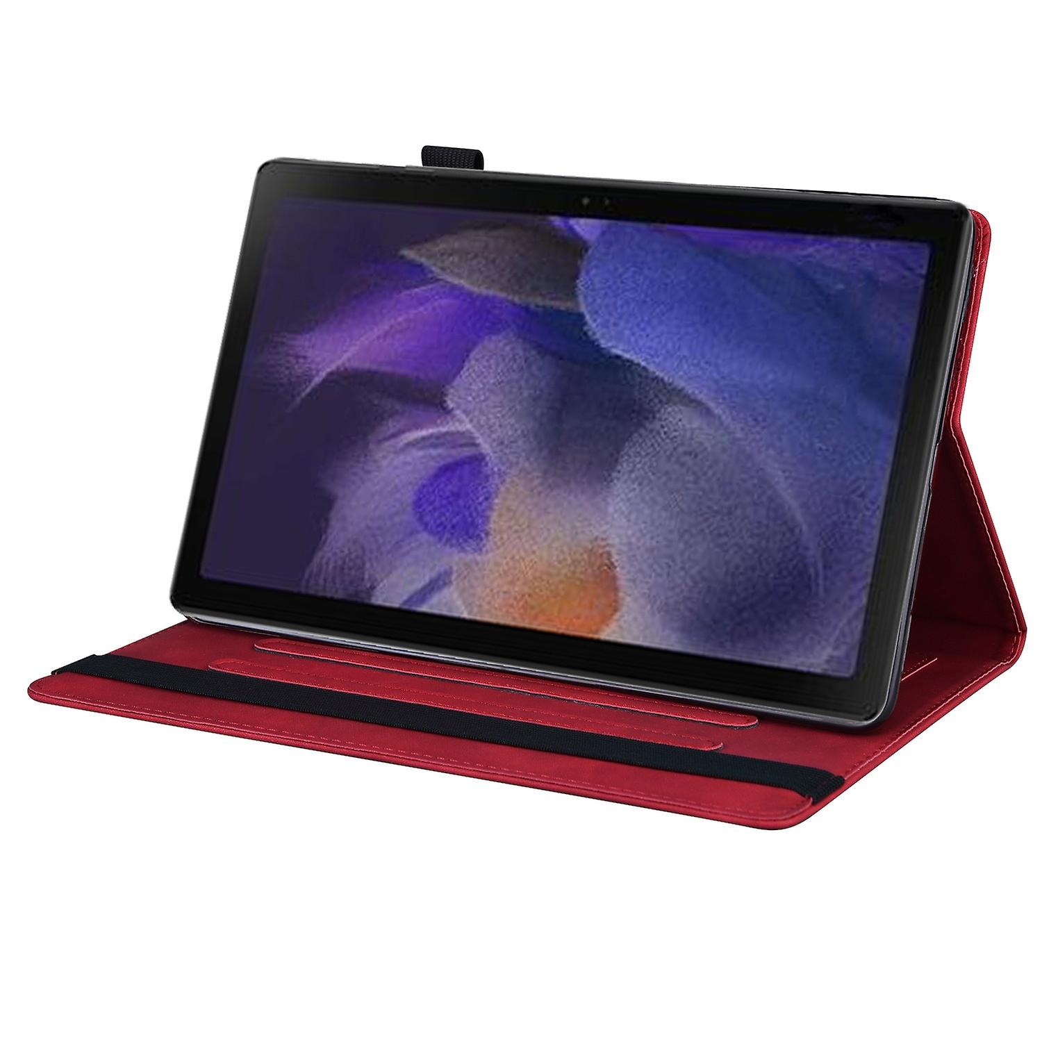 Husa tableta pentru Lenovo Tab K11 Plus/M11 Plus, rosie, cu suport, slot pentru carduri si pix