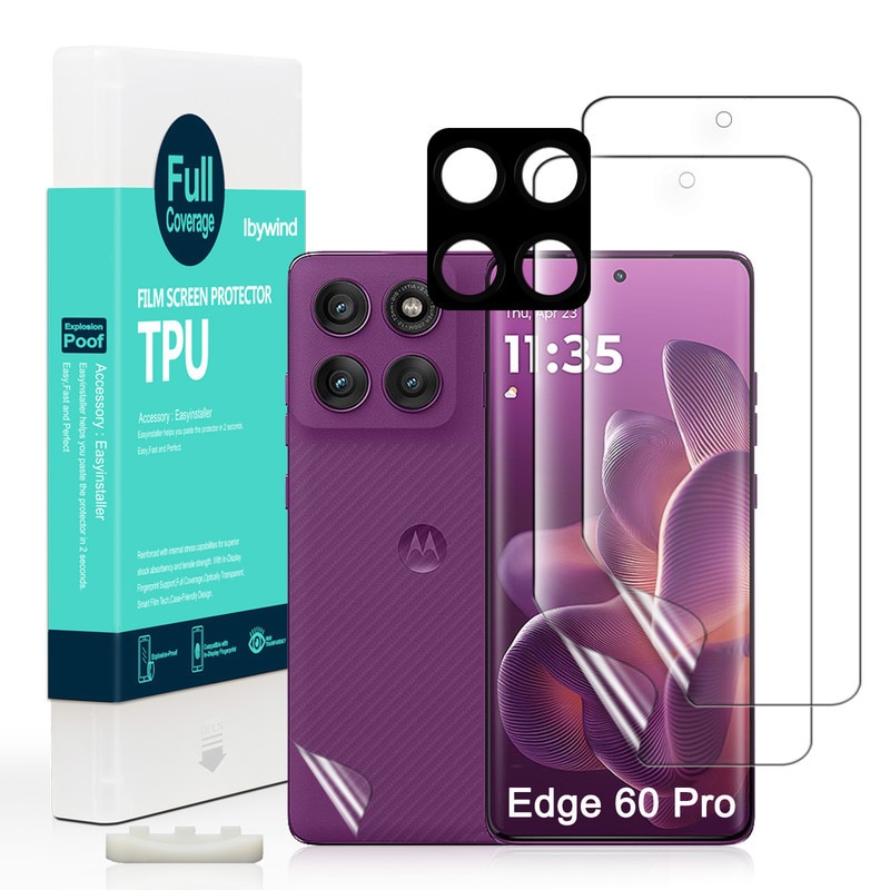 Folie Sticla Ibywind pentru Motorola Edge 60 Pro 5G, Pachet 2, TPU, protectie pentru obiectiv, Montaj Usor, Ultra HD, Anti Zgarieturi, Anti Socuri