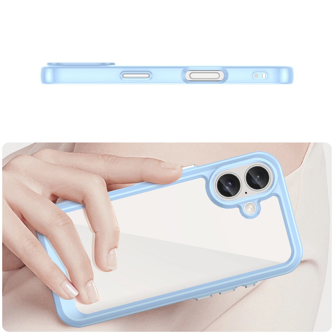 Carcasa Outer Space compatibila cu iPhone 16 Plus Blue