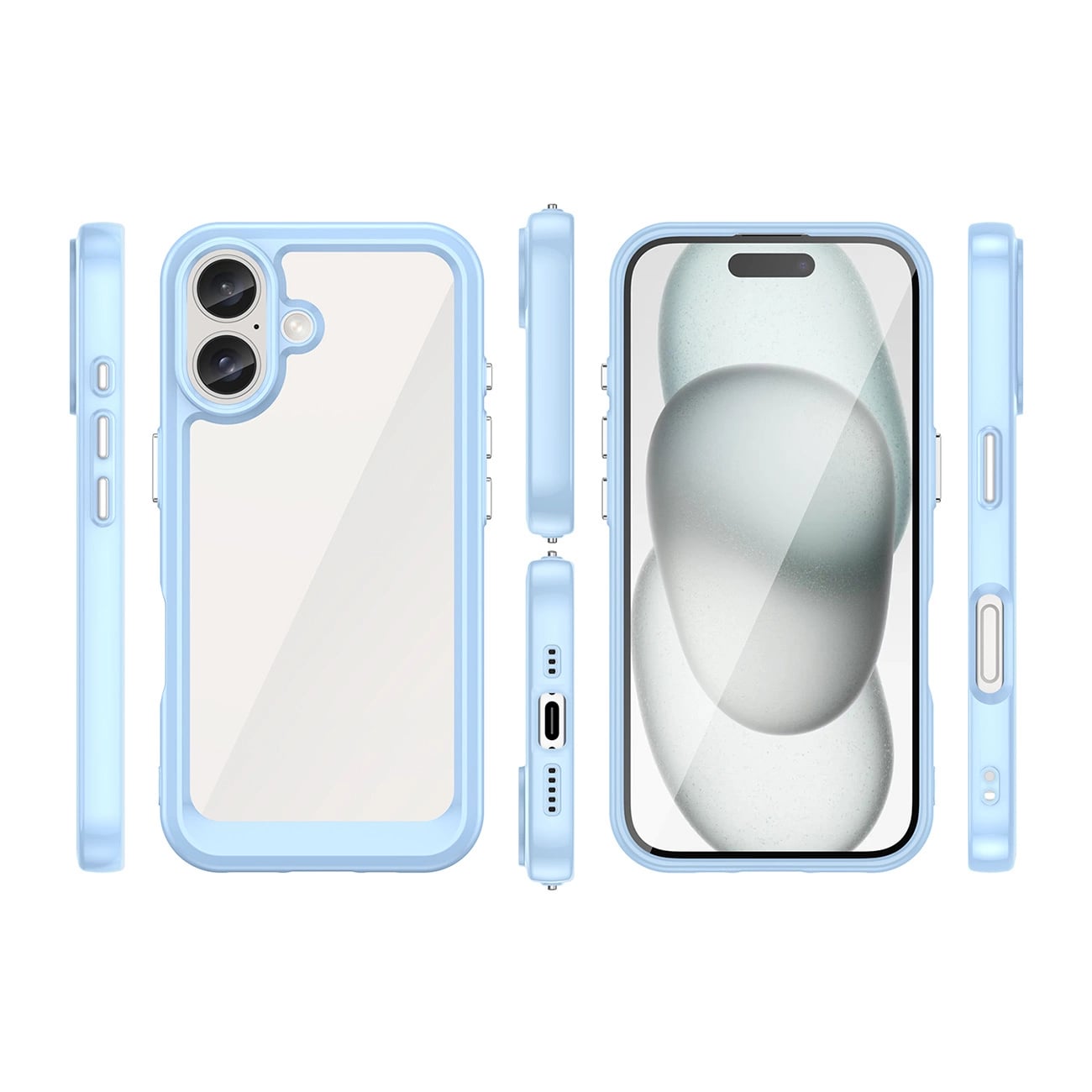 Carcasa Outer Space compatibila cu iPhone 16 Plus Blue