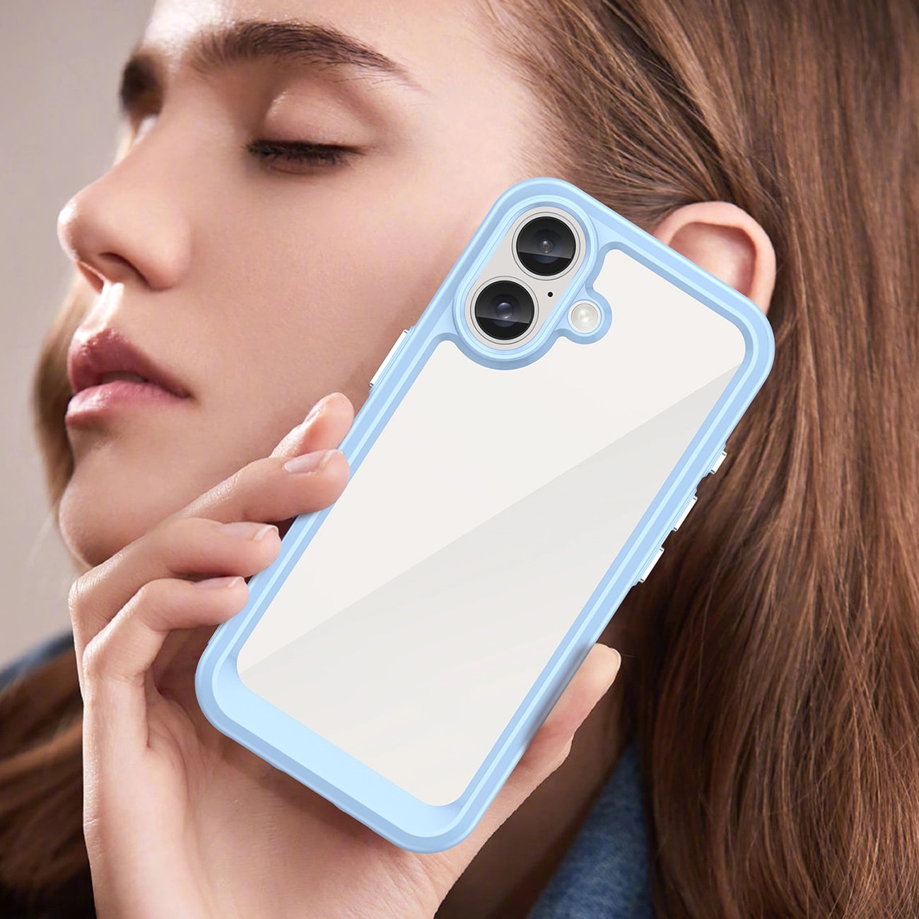 Carcasa Outer Space compatibila cu iPhone 16 Plus Blue