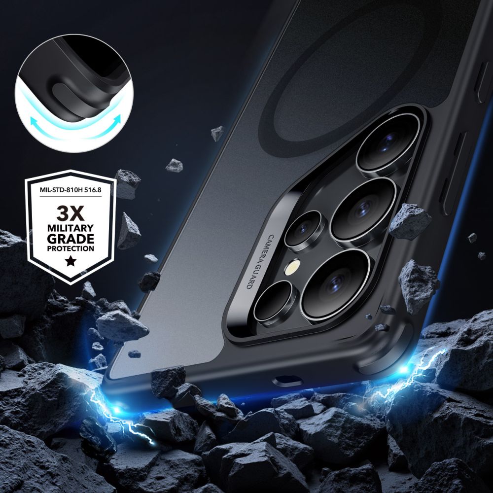 Carcasa ESR Classic Hybrid Halolock MagSafe compatibila cu Samsung Galaxy S25 Ultra Frosted Black