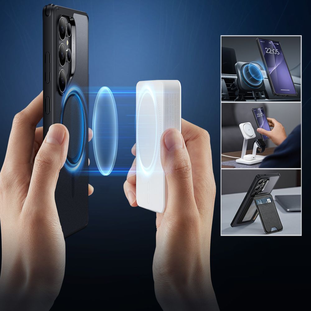 Carcasa ESR Classic Hybrid Halolock MagSafe compatibila cu Samsung Galaxy S25 Ultra Frosted Black