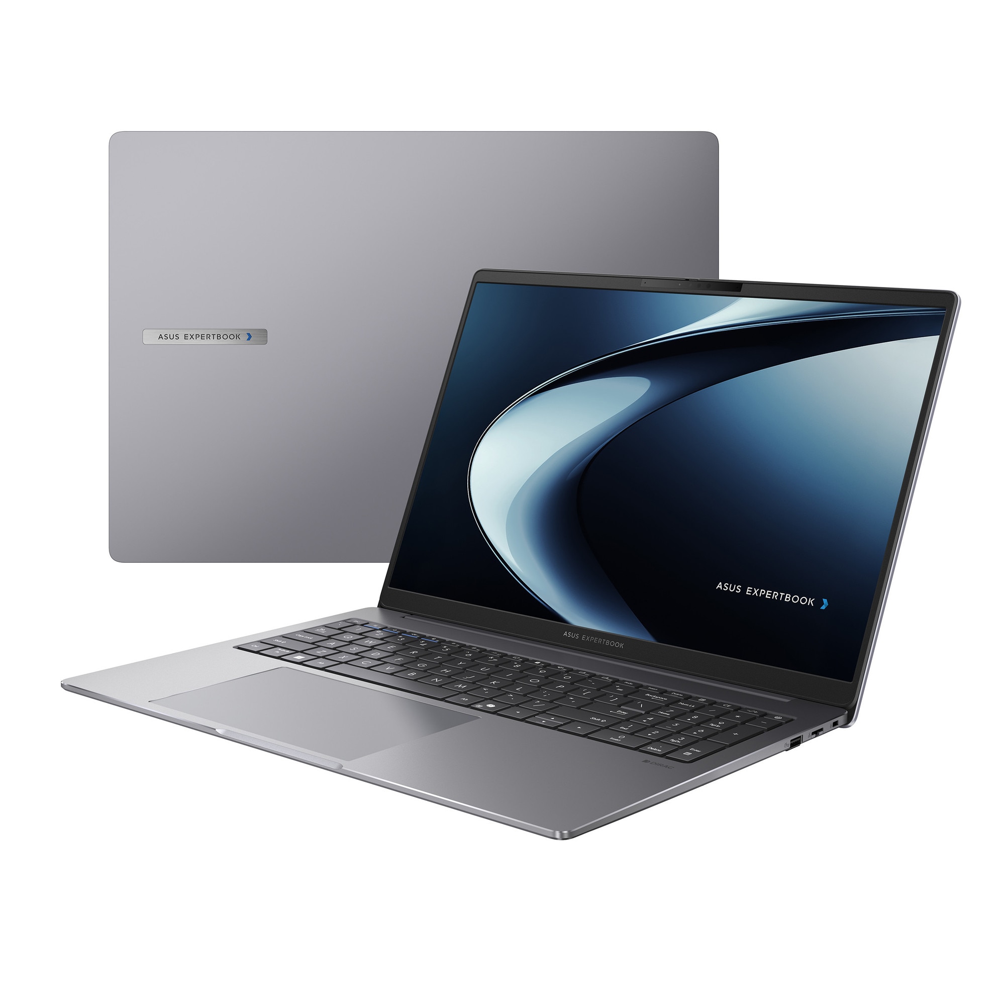 Laptop ASUS ExpertBook P3 PM3606CKA cu procesor AMD Ryzen™AI 5 330 pana la 4.5GHz, 16'', WUXGA, 16GB DDR5 RAM, 512GB SSD, AMD Radeon™ Graphics, Windows 11 Pro, Misty Grey