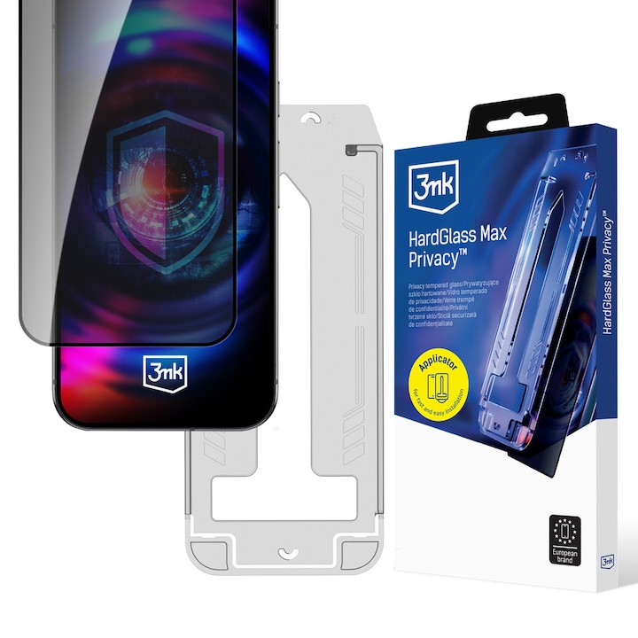 Folie sticla securizata 3mk Hardglass Max Privacy compatibila cu Samsung Galaxy S26 Ultra, Negru