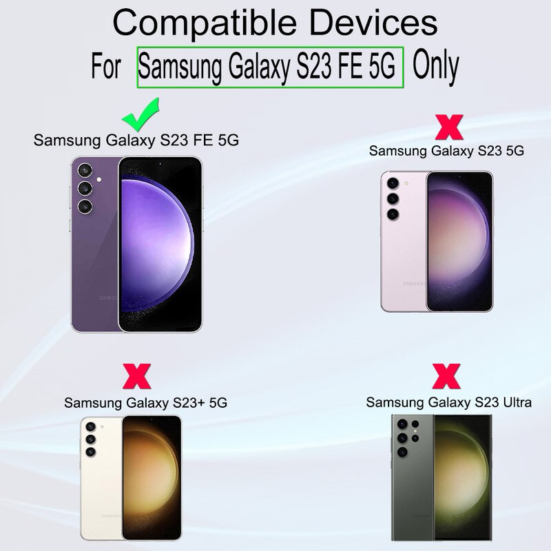 Folie Sticla Ibywind pentru Samsung Galaxy S23 FE 5G, Pachet 2, Sticla Securizata, protectie pentru obiectiv, Montaj Usor, Duritate Militara, Ultra HD, Anti Zgarieturi, Anti Socuri