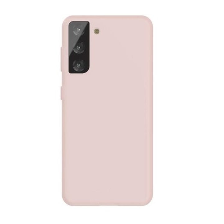 Husa protectie compatibila cu Samsung Galaxy S22, silicon Dusty Roz, slim, cu interior de catifea, protectie camera, PlanetPhone