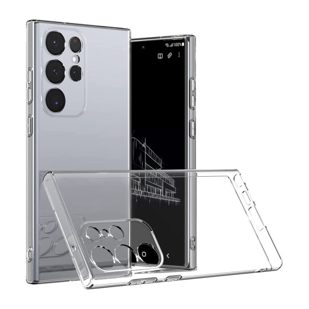 Husa Daden® Transparent Clear pentru Samsung S23 Ultra, Protectie Camera, Antisoc, Transparenta