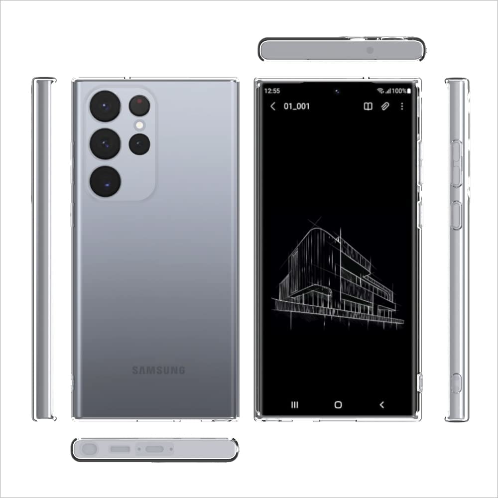 Husa Daden® Transparent Clear pentru Samsung S23 Ultra, Protectie Camera, Antisoc, Transparenta