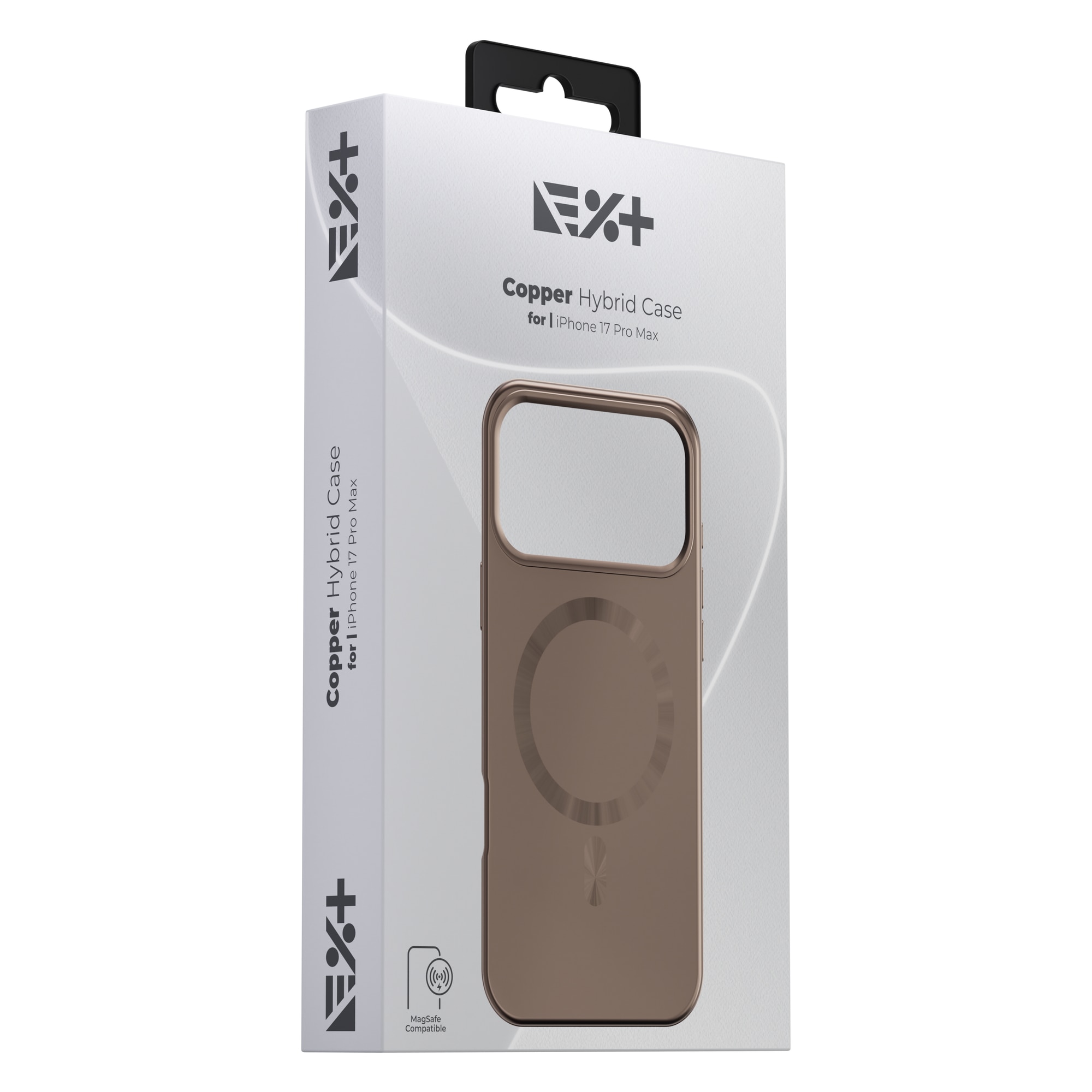 Carcasa de protectie Hybrid NOA pentru iPhone 17 Pro Max, cu spate din policarbonat, rama din TPU, Copper