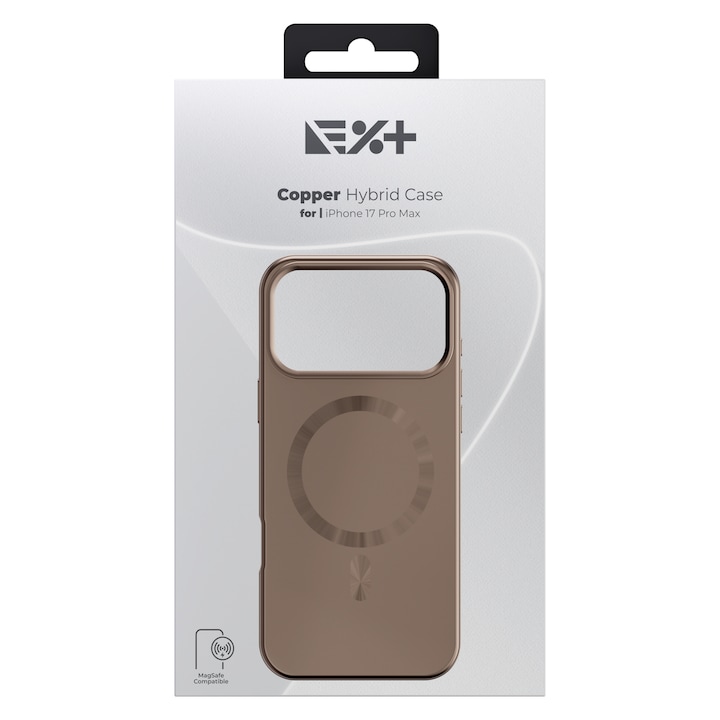 Carcasa de protectie Hybrid NOA pentru iPhone 17 Pro Max, cu spate din policarbonat, rama din TPU, Copper