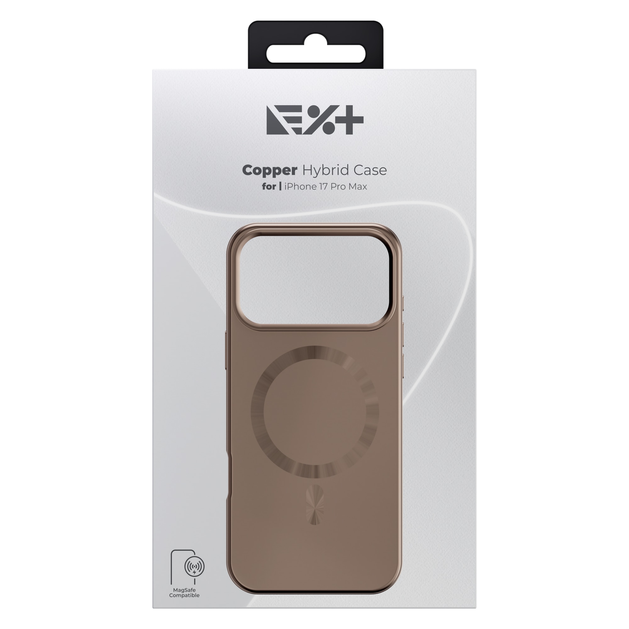 Carcasa de protectie Hybrid NOA pentru iPhone 17 Pro Max, cu spate din policarbonat, rama din TPU, Copper