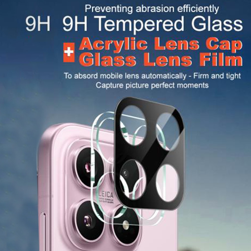 Folie de protectie camera pentru Xiaomi 17 din sticla securizata, Full Cover, Rezistenta 9H, Anti-Zgarieturi, montare usoara - negru