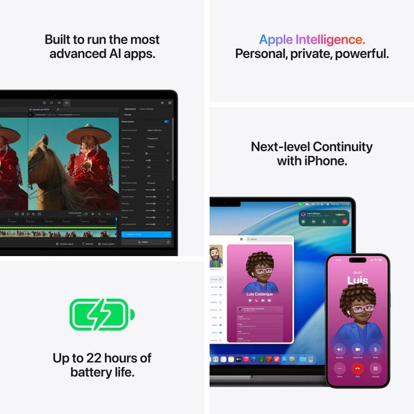 Nou! Laptop Apple MacBook Pro 14 (Procesor Apple M5 Pro (15-core CPU / 16-core GPU) 14.2" Liquid Retina XDR, 24GB, 2TB SSD, Mac OS, Layout INT, Negru)