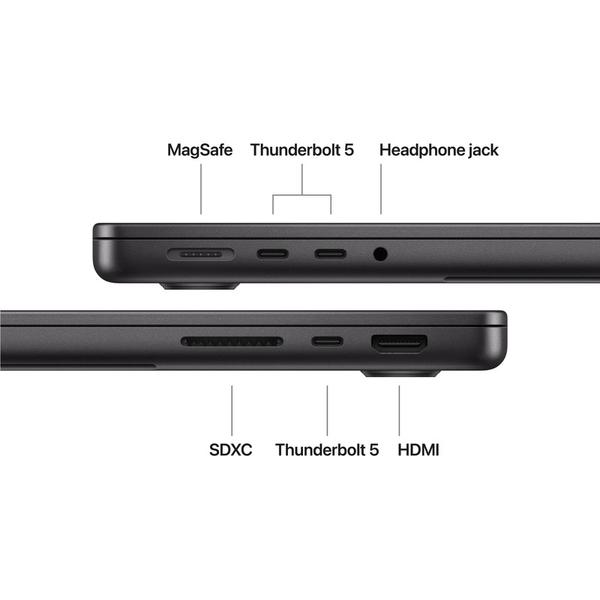 Nou! Laptop Apple MacBook Pro 14 (Procesor Apple M5 Pro (15-core CPU / 16-core GPU) 14.2" Liquid Retina XDR, 24GB, 2TB SSD, Mac OS, Layout INT, Negru)