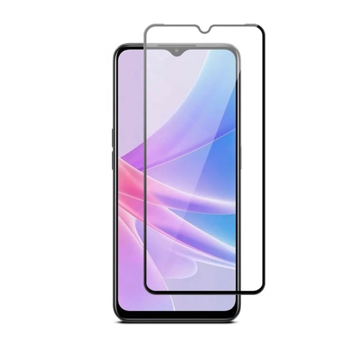 Folie sticla securizata, compatibila cu Xiaomi Redmi A3, Full Cover, Margini Negre