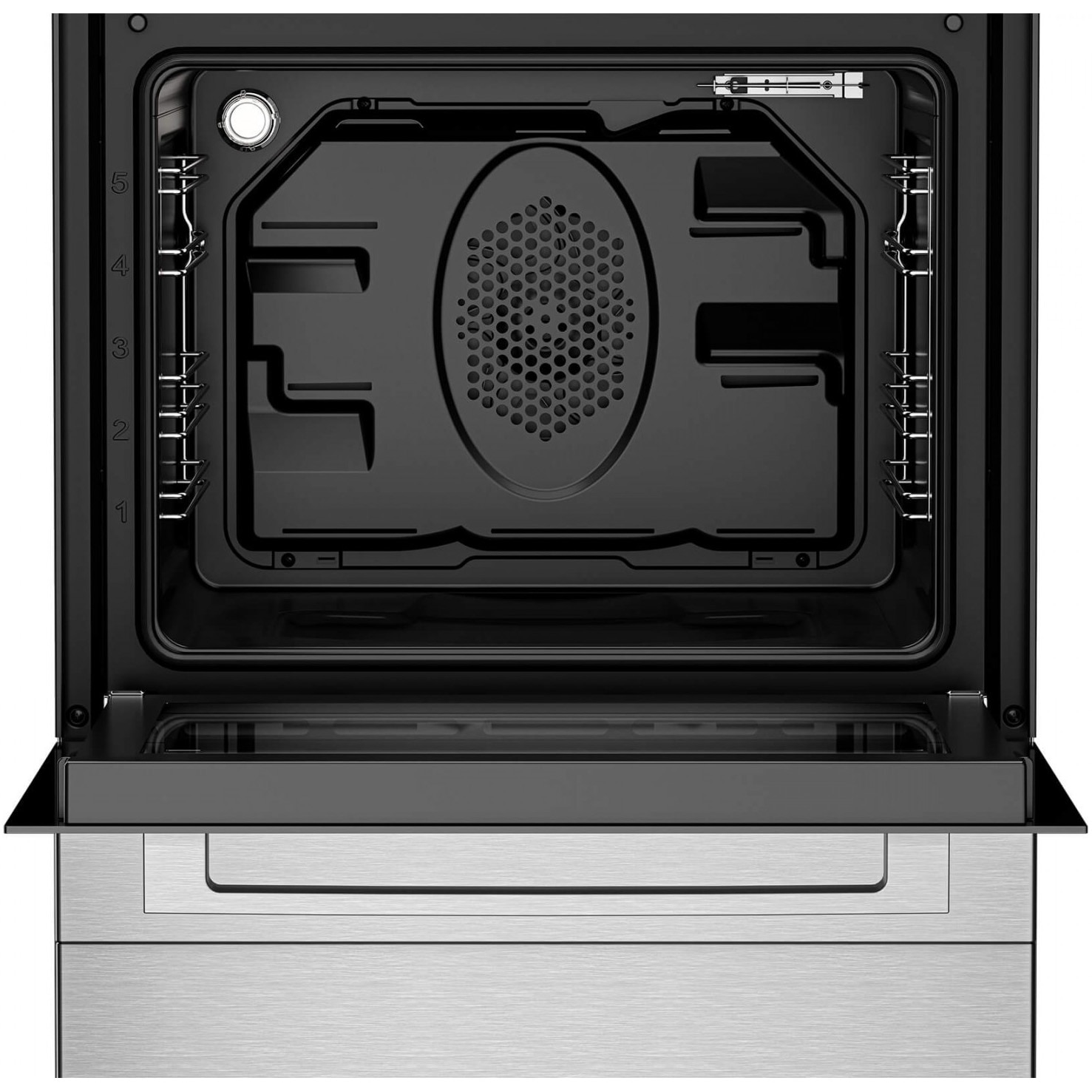 Aragaz Beko FSM69301SXT, Electric, 4 zone de gatit, Booster, SteamShine Cleaning, Gatire asistata de abur, Rafturi telescopice, Timer, Clasa A, 60 cm, Inox