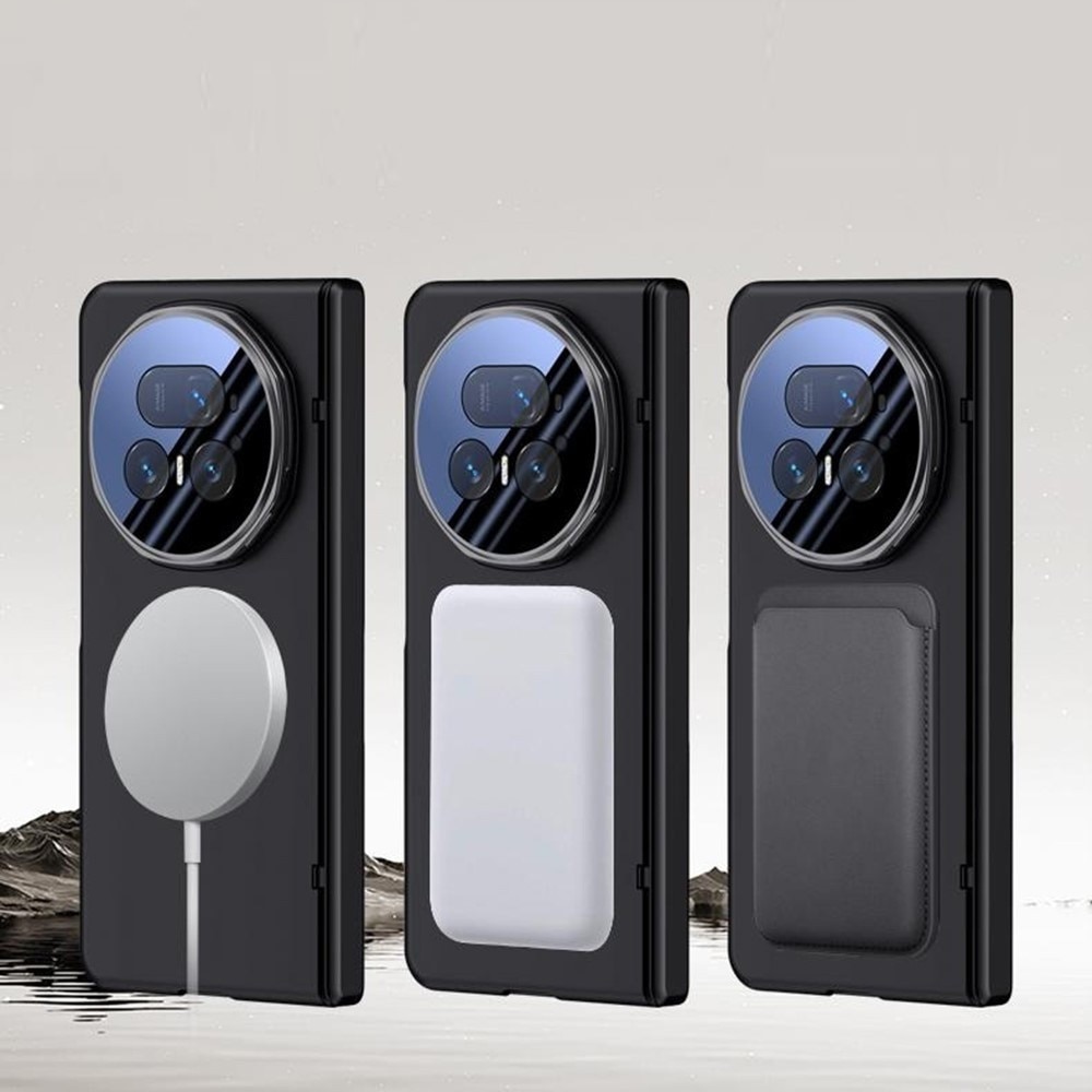 Husa pentru Honor Magic V5 5G, cu suport si sticla incorporata, negru