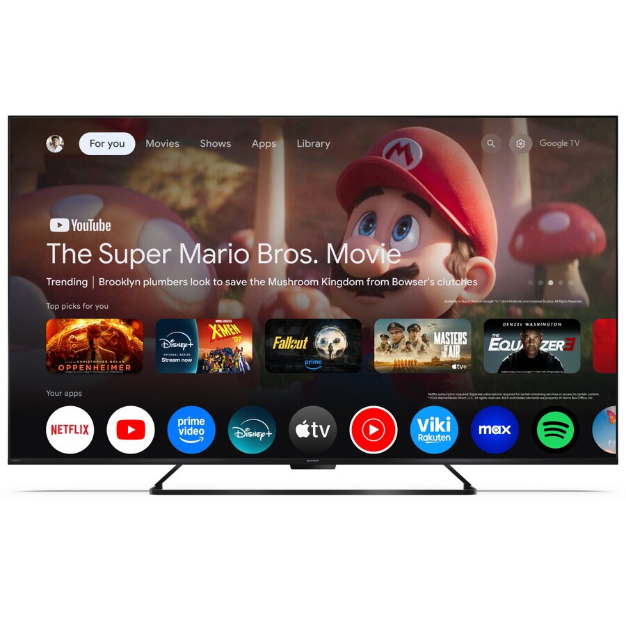 Televizor Sharp 65HR7265E, 65", QLED, 144Hz, 4K Ultra HD, Negru