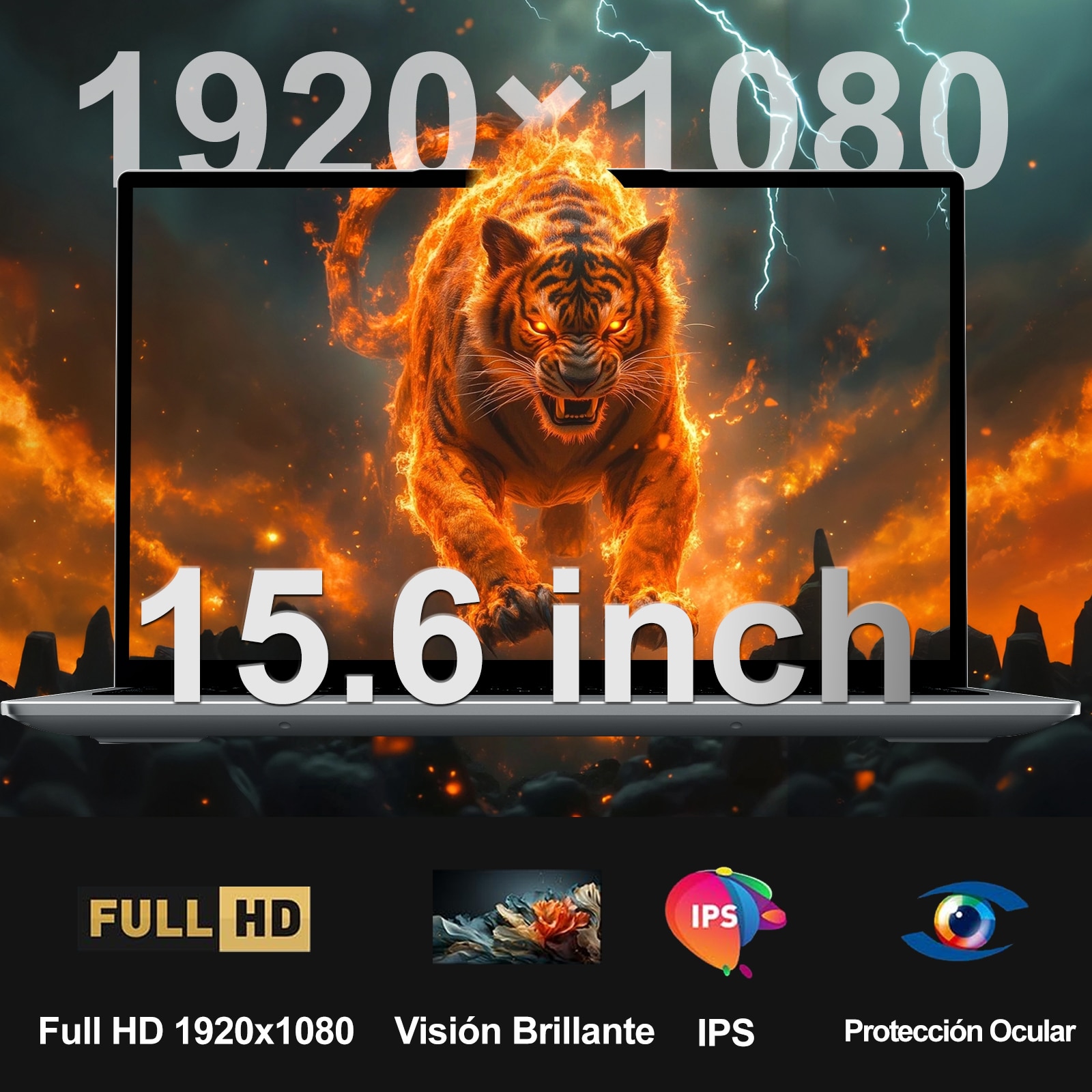 Laptop Computer 15.6 Inch Celeron N5095 Pana la 2,9 GHz Win11 Pro Laptops 8GB RAM 256GB SSD TF 1TB LPDDR4 5G WiFi 1920*1080 FHD USB 3.0 Widevine L1 Laptop Protective Film English - Silver
