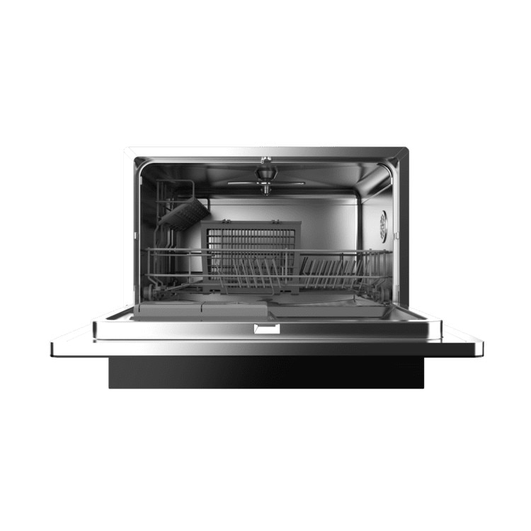 Mini masina de spalat vase incorporabila Cecotec, Bolero Aguazero 2500 S-BI Black, capacitate 6 seturi, 5 programe prestabilite, Child Lock, Delay Start, panou de control tactil, cos pentru tacamuri, design modern, negru