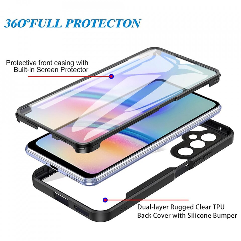 [Pachet 360°] Husa + Folie pentru Samsung Galaxy A25 5G, SKDR ColorShield 360° - Mov
