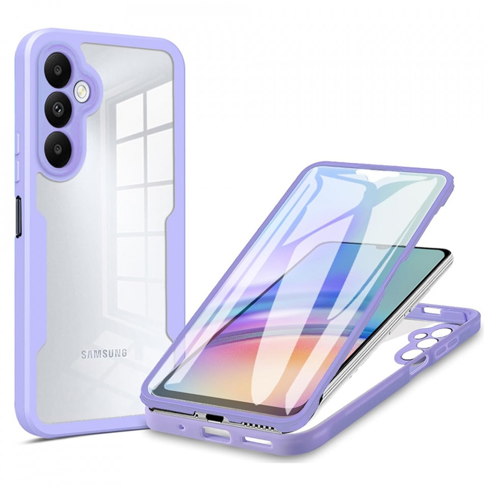 [Pachet 360°] Husa + Folie pentru Samsung Galaxy A25 5G, SKDR ColorShield 360° - Mov
