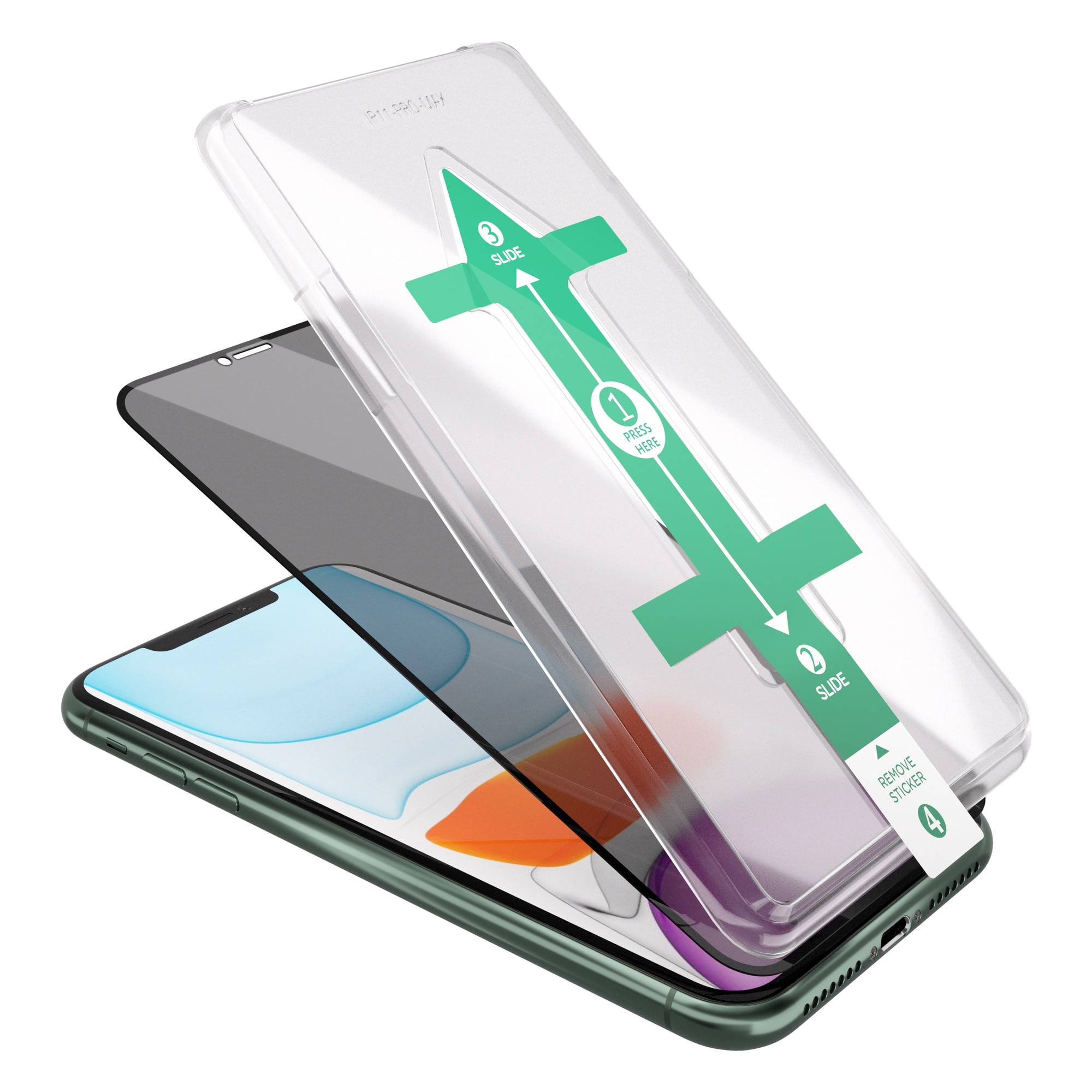 Folie de protectie 3D Privacy din sticla NEXT ONE pentru iPhone 11