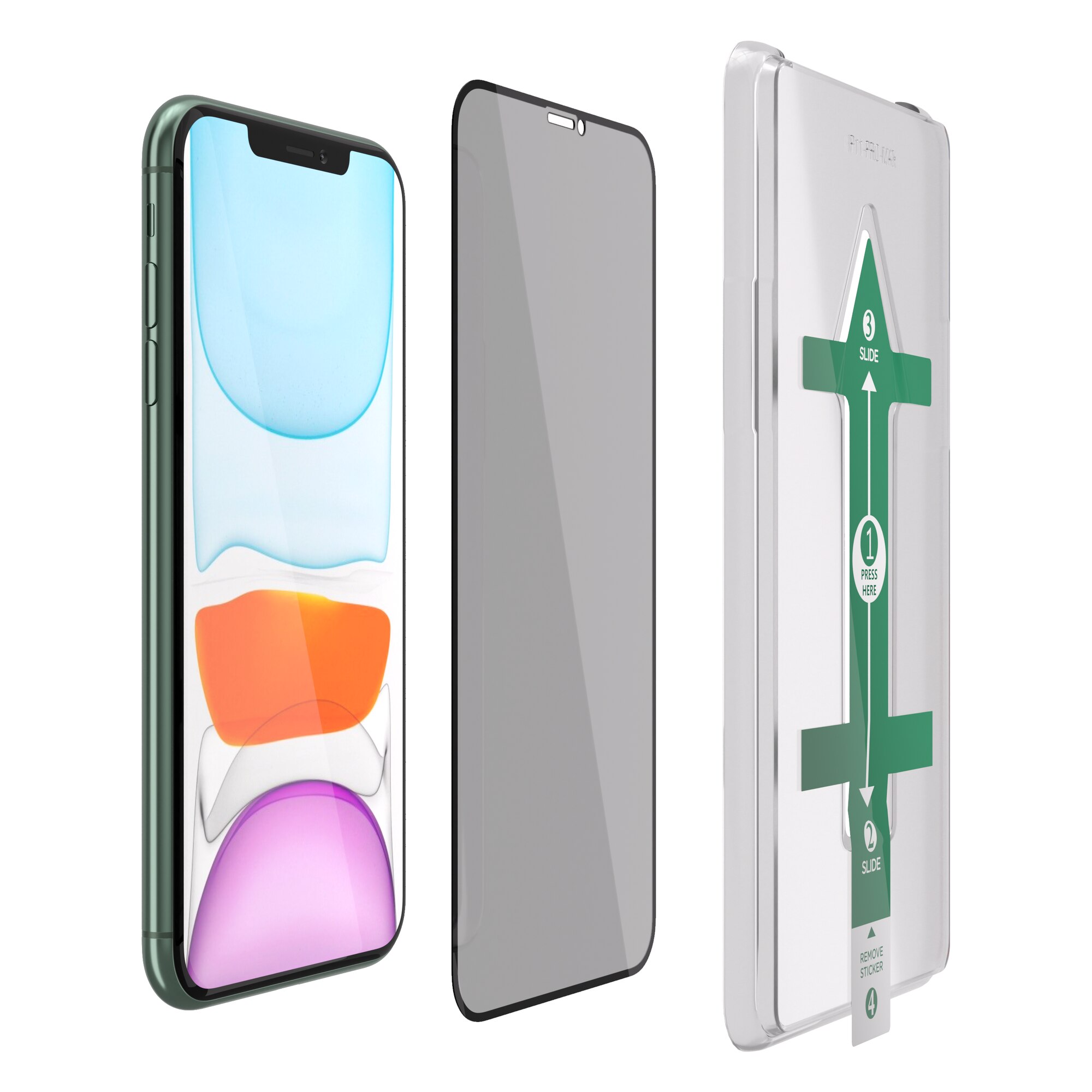 Folie de protectie 3D Privacy din sticla NEXT ONE pentru iPhone 11