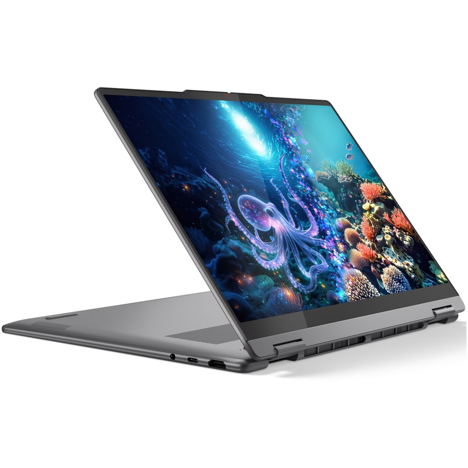 Laptop Lenovo Yoga 7 2-in-1 14ILL10 cu procesor Intel® Core Ultra 7 256V pana la 4.8GHz, 14" WUXGA, OLED, Touch, 16GB LPDDR5x RAM, 1TB SSD, Intel® Arc™ Graphics, Windows 11 Pro, Luna Grey, 3y on-site Premium Care