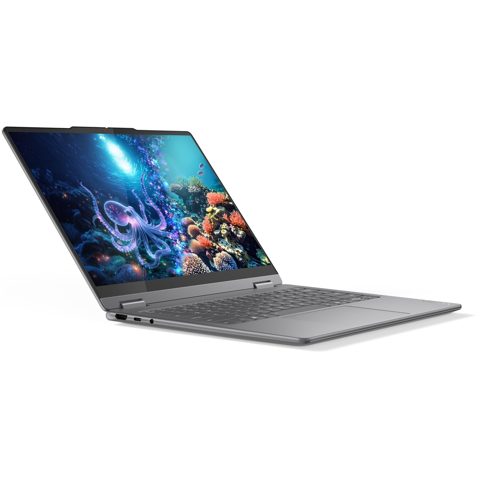 Laptop Lenovo Yoga 7 2-in-1 14ILL10 cu procesor Intel® Core Ultra 7 256V pana la 4.8GHz, 14" WUXGA, OLED, Touch, 16GB LPDDR5x RAM, 1TB SSD, Intel® Arc™ Graphics, Windows 11 Pro, Luna Grey, 3y on-site Premium Care
