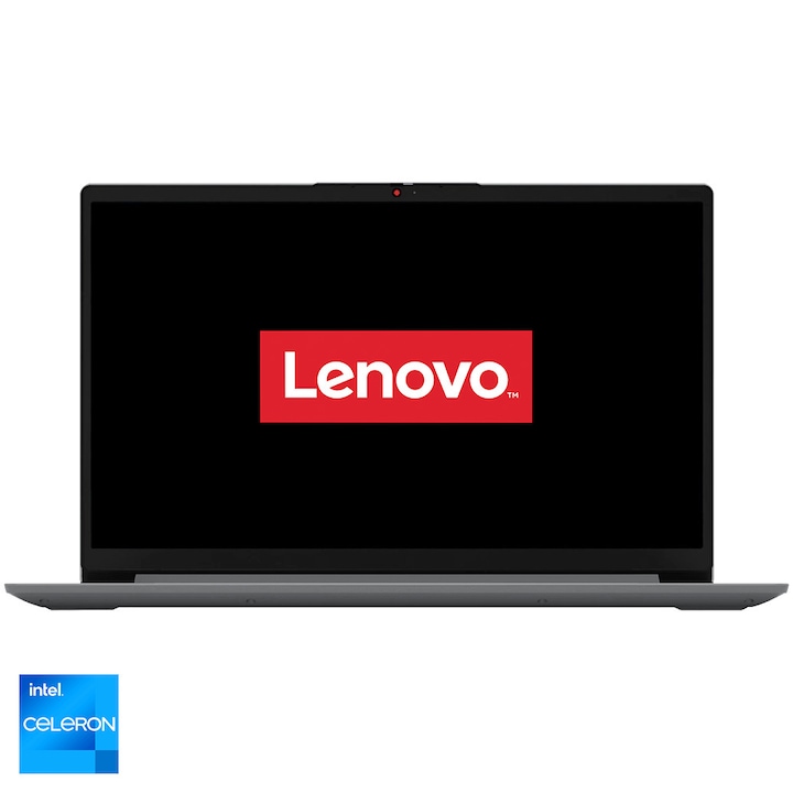 Laptop Lenovo IdeaPad 1 15IJL7 cu procesor Intel® Celeron® N4500 pana la 2.8GHz, 15.6" Full HD, 8GB DDR4, 256GB SSD, Intel® UHD Graphics, No OS, Cloud Grey