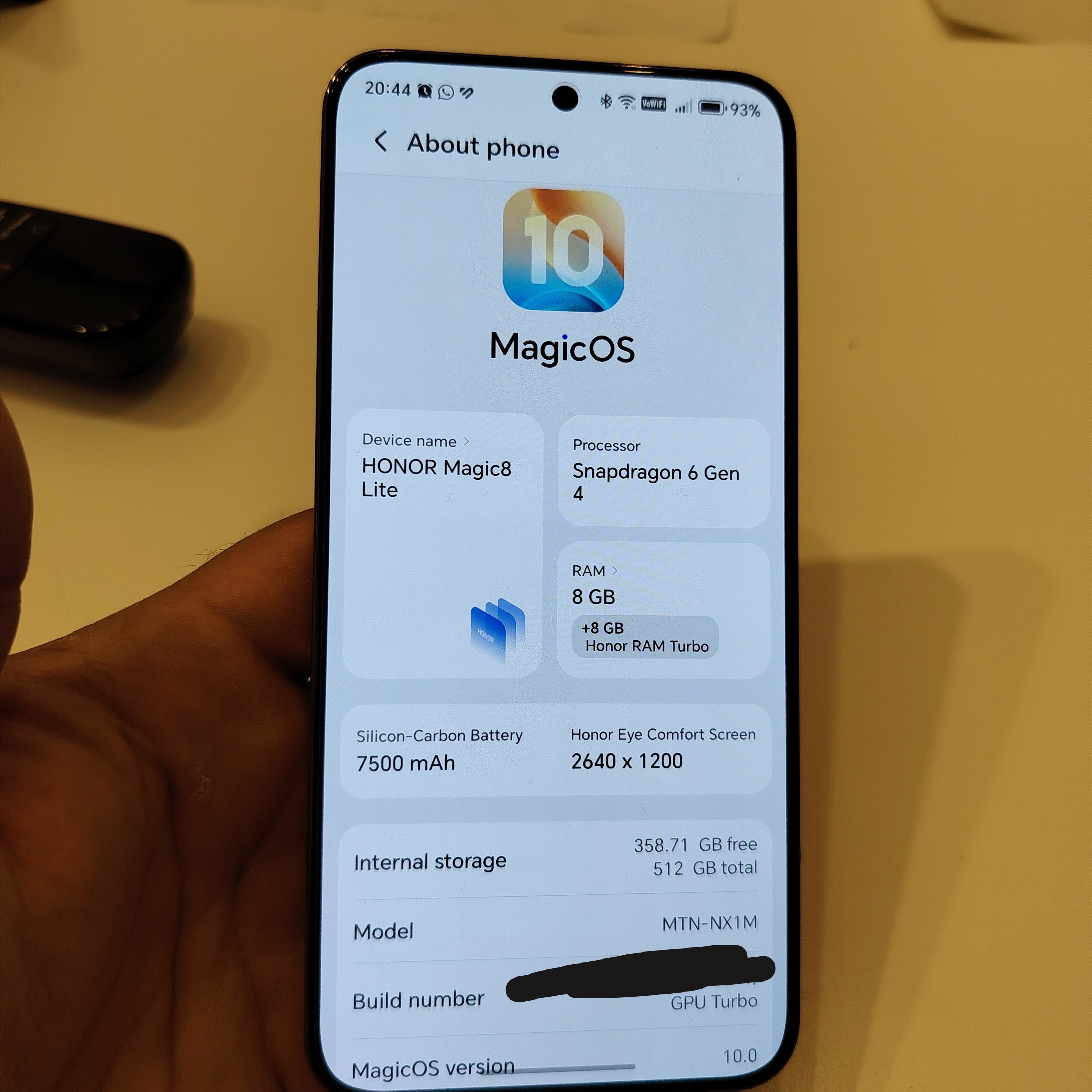 Telefon mobil HONOR Magic 8 Lite, Dual SIM, 8GB RAM, 512GB, Red