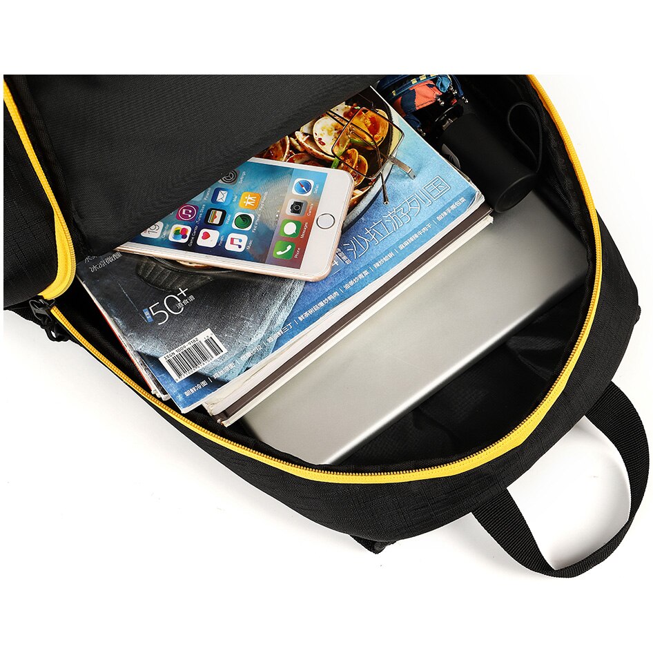 Rucsac Joy, Iggy, 2 compartimente, 2 buzunare laterale, nylon, waterproof, 45x29x22.5cm, negru