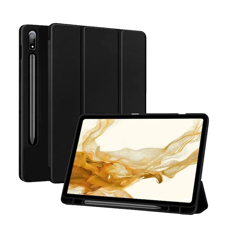 Husa tableta, Tab S9 Ultra, neagra, 14.6in, set de protectie socuri si anti-praf