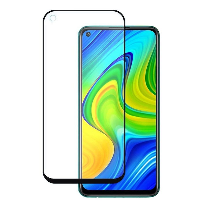 Folie Sticla Wozinsky Super Tough pentru Xiaomi Redmi Note 9, FullCover, Case Friendly, Negru