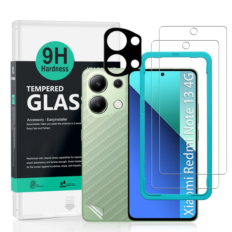 Folie Sticla Ibywind pentru Xiaomi Redmi Note 13 4G, Pachet 2, Sticla Securizata, protectie pentru obiectiv, Montaj Usor, Duritate Militara, Ultra HD, Anti Zgarieturi, Anti Socuri