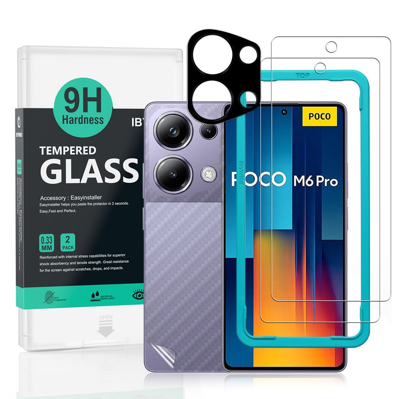 Folie Sticla Ibywind pentru Xiaomi Poco M6 Pro 4G, Set 2 buc, Duritate Militara, Ultra HD, Transparenta