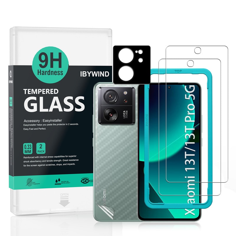 Folie Sticla Ibywind pentru Xiaomi 13T/13T Pro 5G, Pachet 2, Sticla Securizata, protectie pentru obiectiv, Montaj Usor, Duritate Militara, Ultra HD, Anti Zgarieturi, Anti Socuri