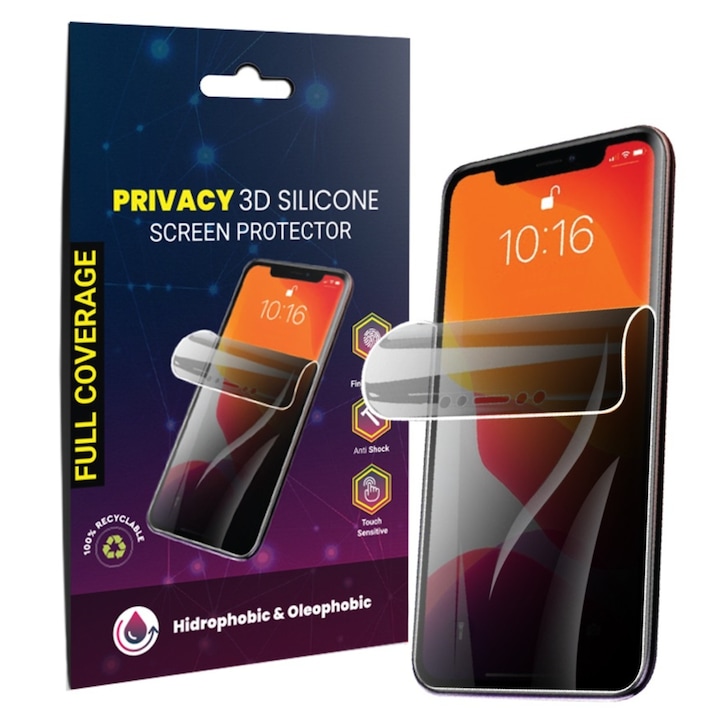 Folie Silicon Lemontti Privacy compatibila cu Xiaomi 14 Pro
