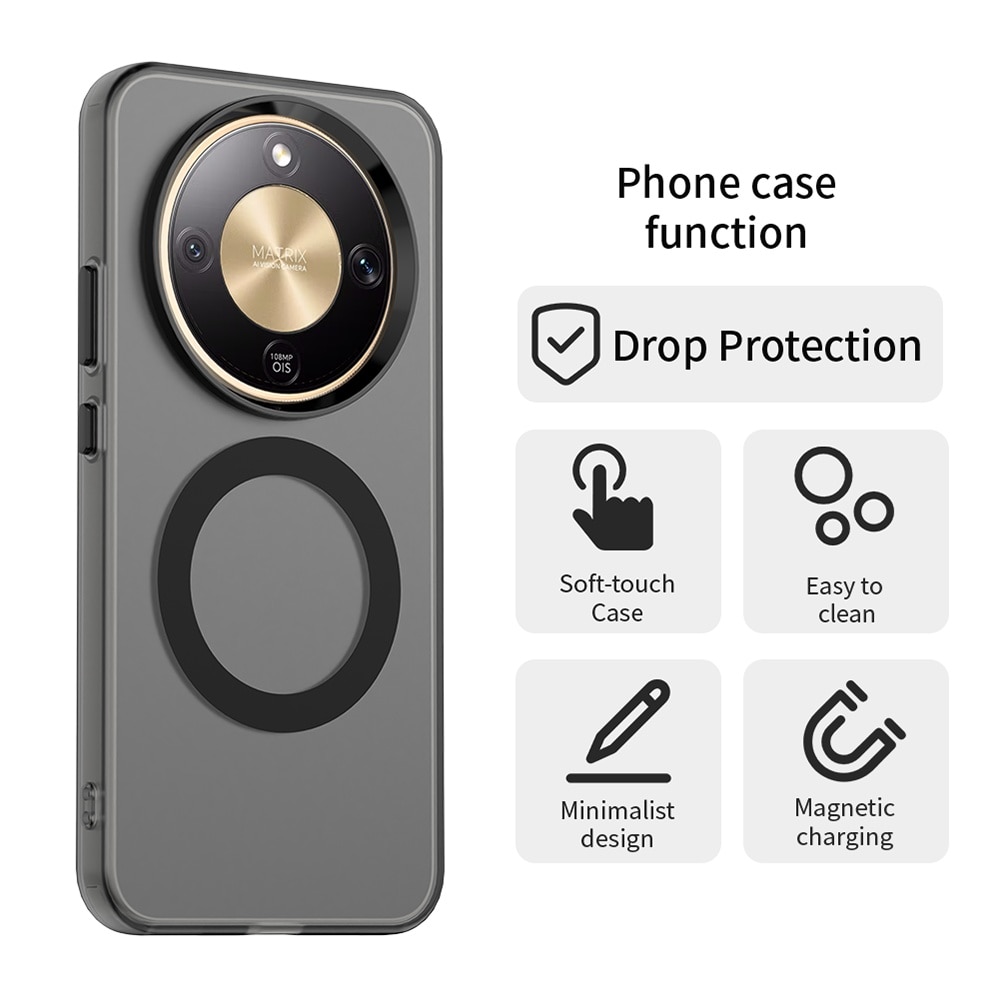 Husa pentru Honor Magic8 Lite, SKYDDAR INOVATION, CandyCase, Magsafe, set cu sticker, Negru