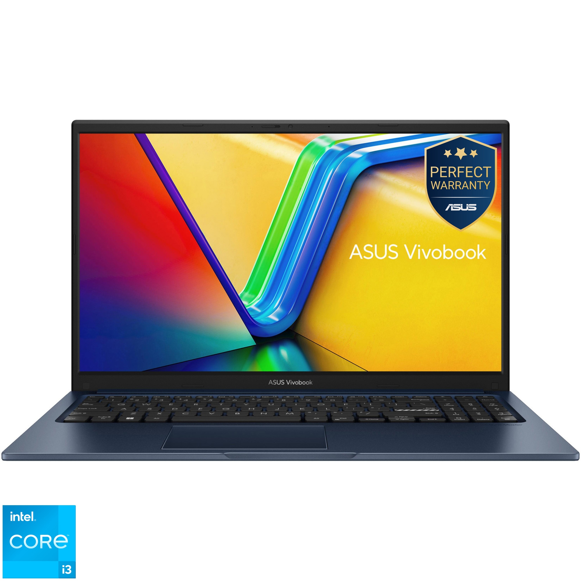 Laptop ASUS Vivobook 15 A1504VA cu procesor Intel® Core™ i3-1315U pana la 4.5GHz, 15.6'', Full HD, IPS, 8GB DDR4 RAM, 512GB SSD, Intel® Graphics, No OS, Quiet Blue
