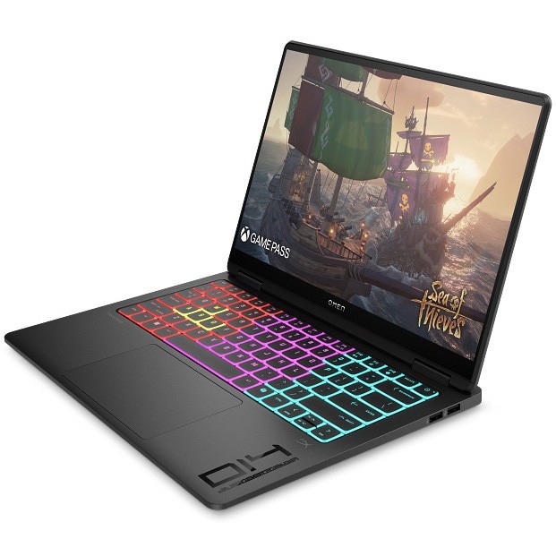 Laptop Gaming HP Omen Transcend 14-fb1003nn cu procesor Intel® Core™ Ultra 9-285H pana la 5.4GHz, 14.0", 3K, 32GB DDR5 RAM, 1TB SSD, NVIDIA® GeForce RTX™ 5070 8GB GDDR7, Free DOS, Shadow Black