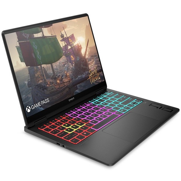 Laptop Gaming HP Omen Transcend 14-fb1003nn cu procesor Intel® Core™ Ultra 9-285H pana la 5.4GHz, 14.0", 3K, 32GB DDR5 RAM, 1TB SSD, NVIDIA® GeForce RTX™ 5070 8GB GDDR7, Free DOS, Shadow Black