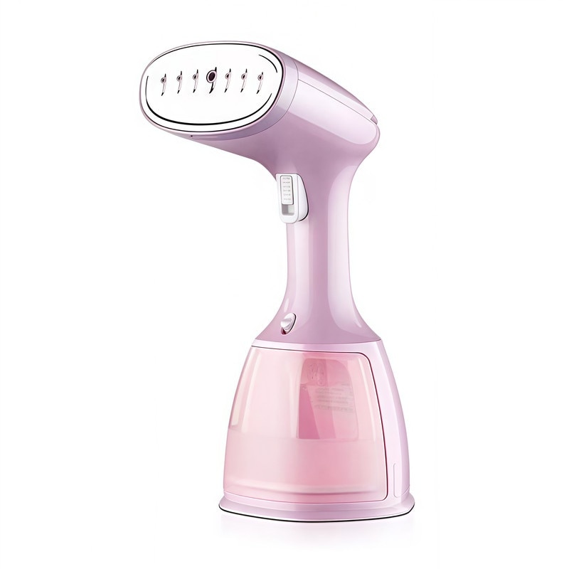 Fier de calcat cu abur portabil, 1500W, 350ml, set complet, roz, 28x13cm