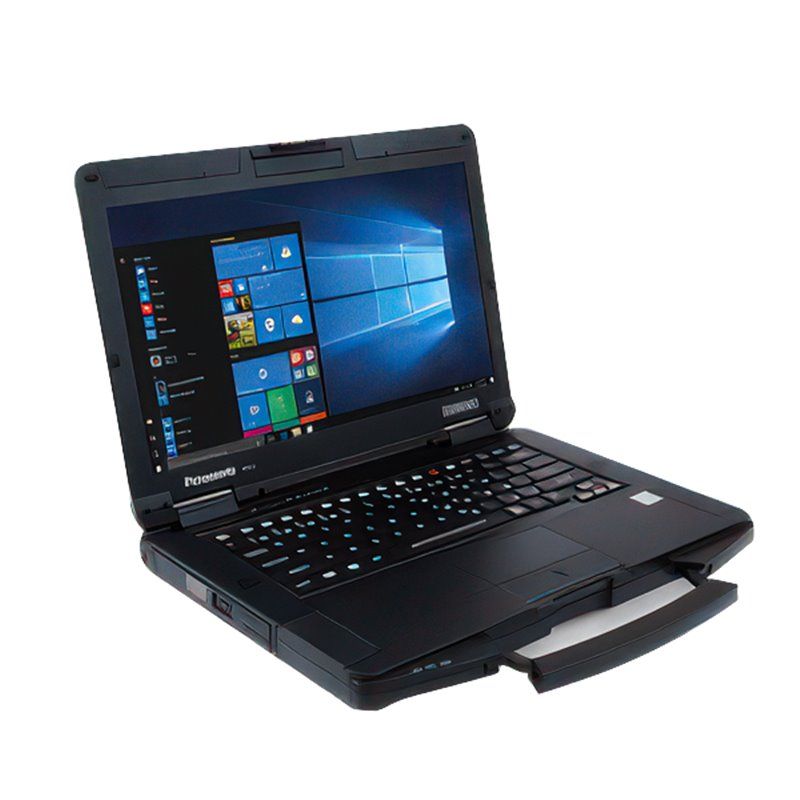 Laptop Panasonic ToughBook 55 Mk3, 14 inch 1920 x 1080 Touchscreen, Intel Core i5-1345U 10 C / 12 T, 4.7 GHz, 12 MB cache, 55 W, 16 GB DDR4, 512 GB SSD, Intel Iris Xe Graphics, Windows 11 Pro, Tastatura Germana, Negru