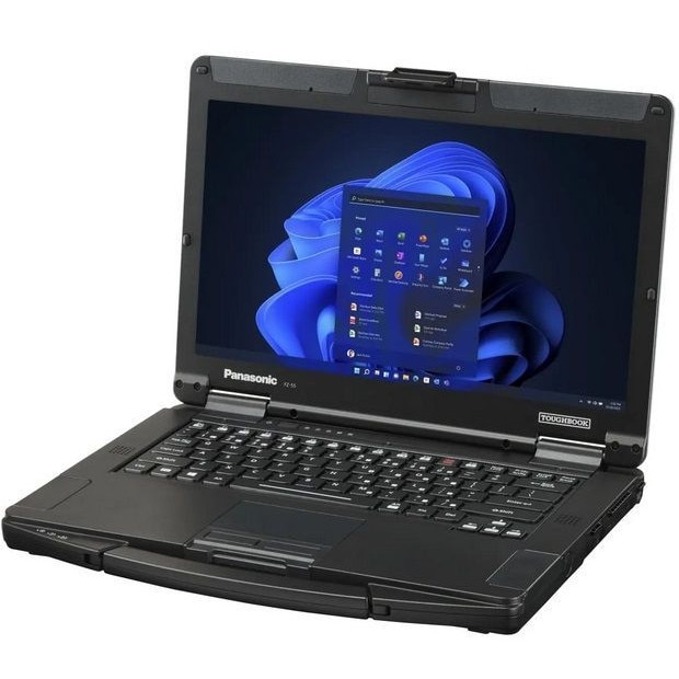 Laptop Panasonic ToughBook 55 Mk3, 14 inch 1920 x 1080 Touchscreen, Intel Core i5-1345U 10 C / 12 T, 4.7 GHz, 12 MB cache, 55 W, 16 GB DDR4, 512 GB SSD, Intel Iris Xe Graphics, Windows 11 Pro, Tastatura Germana, Negru