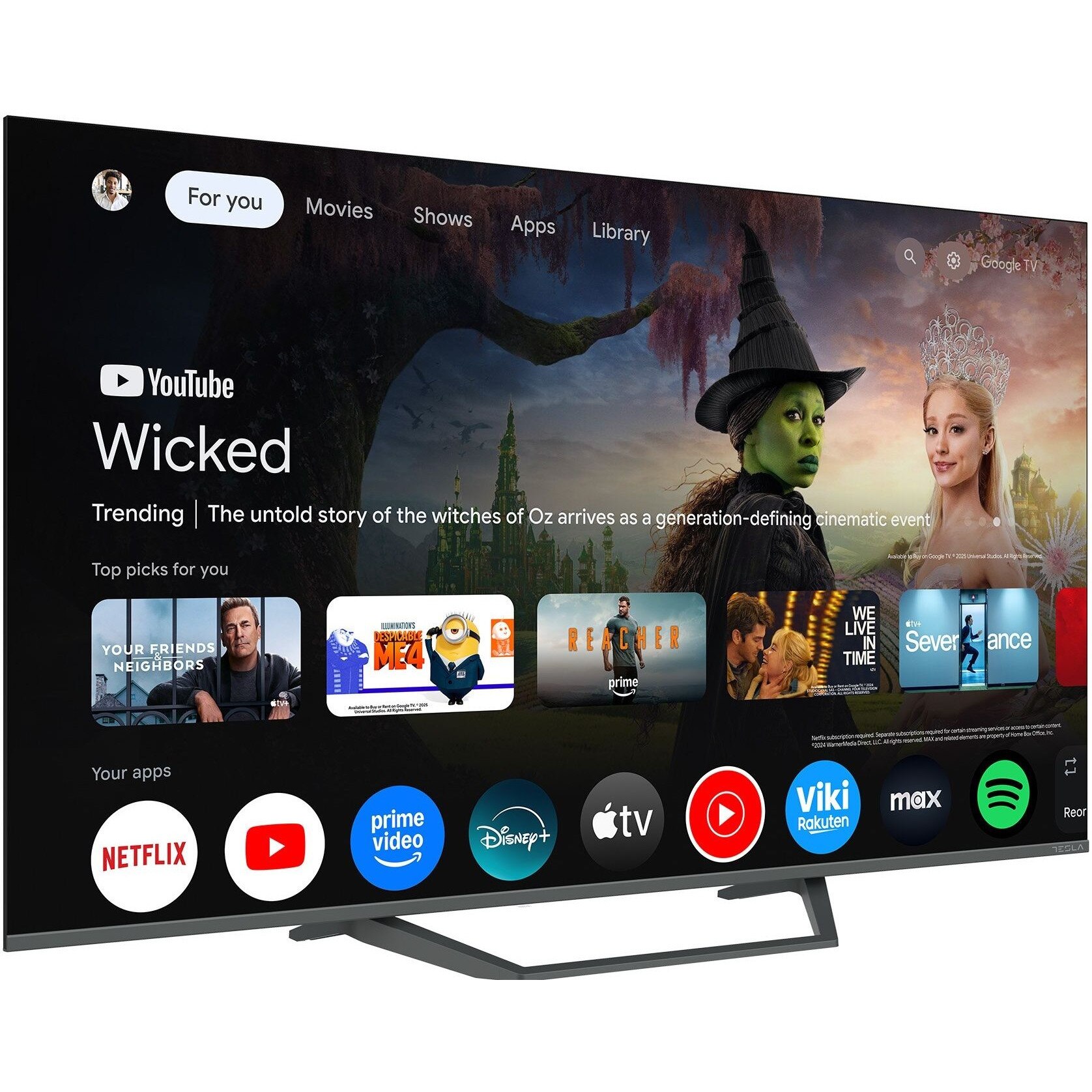 Televizor Smart Tesla - Q50E655GUS, 50inch, 4K, QLED, UltraHD, HDR10, Dolby vision, Google TV, gri
