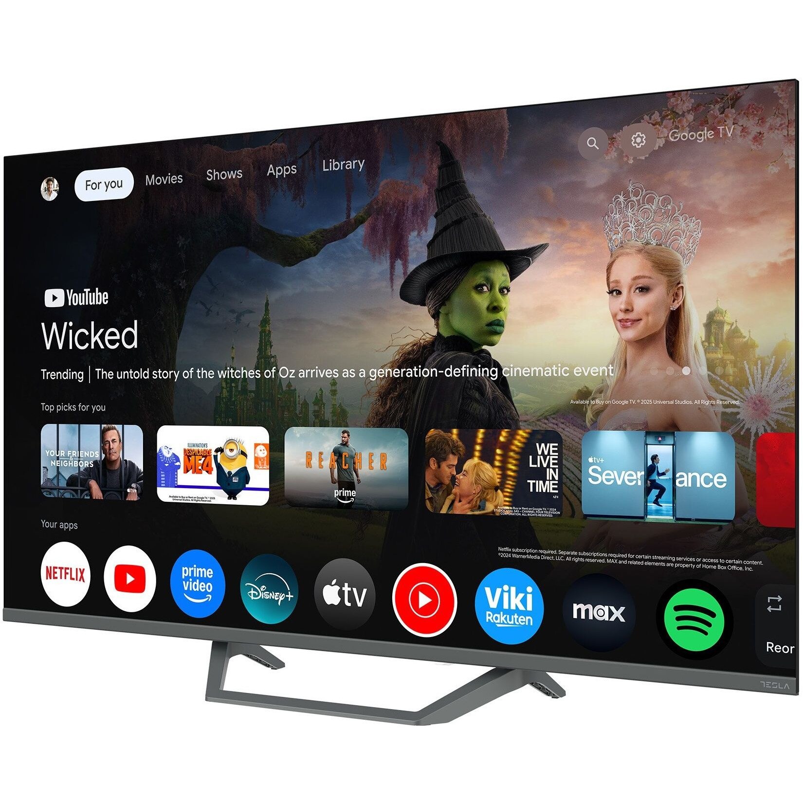 Televizor Smart Tesla - Q50E655GUS, 50inch, 4K, QLED, UltraHD, HDR10, Dolby vision, Google TV, gri